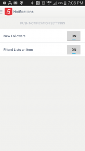 Close5: Social Features and Notifications