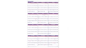 AT-A-GLANCE Yearly Wall Calendar 24x36