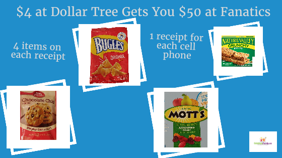 $4 at Dollar Tree Gets You $50 at Fanatics.com